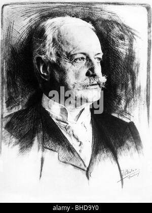 Bülow, Bernhard von, 3.5.1849 - 28.10.1929, politicien allemand, chancelier de l'Empire allemand 1900 - 1909, portrait, gravure par Bieber, Banque D'Images