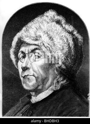 Franklin, Benjamin, 17.1.1706 - 17.4.1790, scientifique naturel américain, politicien, portrait, Banque D'Images
