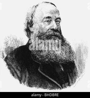 Joule, James Prescott, 24.12.1818 - 11.10.1889, physicien britannique, portrait, gravure en bois par Oskar Geyer, Leipzig, XIXe siècle, Banque D'Images