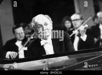 Kempff, Wilhelm, 25.11.1895 - 23.5.1991, compositeur allemand, pianiste, au piano, concert, 1970, Banque D'Images