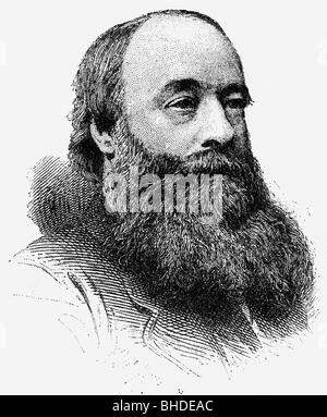 Joule, James Prescott, 24.12.1818 - 11.10.1889, physicien britannique, portrait, gravure en bois, XIXe siècle, Banque D'Images