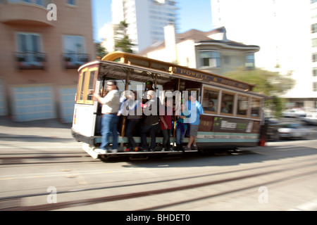 Les Trams célèbre San Francisco California Banque D'Images