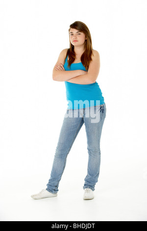 Studio Portrait of Teenage Girl Banque D'Images