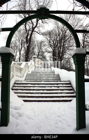 Des scènes de neige dans le parc Kadrioru, quartier de Kadriorg, Tallinn, Estonie. Banque D'Images