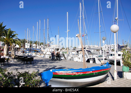 Vue du quai, Port El Kantaoui Marina, Port El Kantaoui, Sousse, Tunisie Gouvernorat Banque D'Images