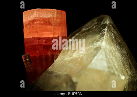 L'elbaïte tourmaline, Var. Banque D'Images