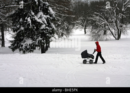 Des scènes de neige dans le parc Kadrioru, quartier de Kadriorg, Tallinn, Estonie. Banque D'Images