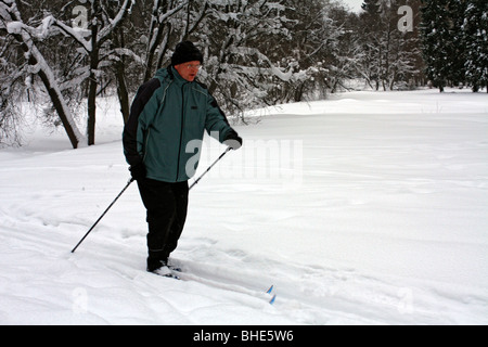 Des scènes de neige dans le parc Kadrioru, quartier de Kadriorg, Tallinn, Estonie. Banque D'Images