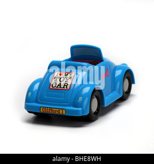 Jouet voiture bleu voyage transport voyage vie toujours le mouvement du véhicule passe-temps amateur plastique petit modèle jeu jouet OK studio Banque D'Images