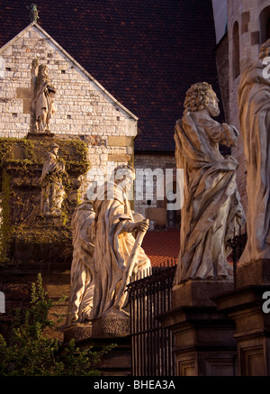 Pologne Cracovie le Baroque Saint Pierre et Saint Paul Apôtres de l'Église statues Banque D'Images