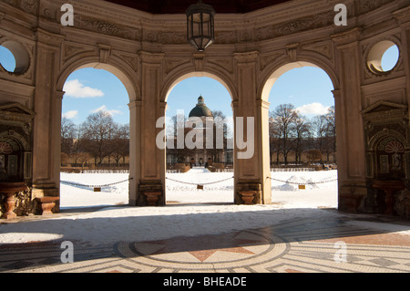 Arches monument Diana, Hofgarten, Munich. Allemagne Banque D'Images