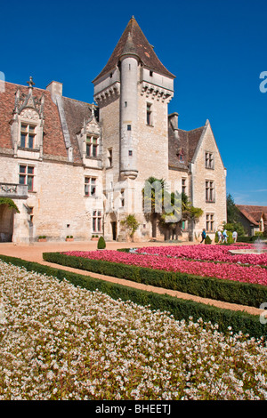 Chateau Les Milandes, ancienne résidence de l'artiste américaine Joséphine Baker, Périgord Noir, Dordogne, sud-ouest de la France, l'Europe. Banque D'Images