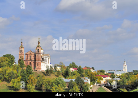 Vue de la cathédrale de la Dormition (Ouspenski Sobor) à Vitebsk, en Biélorussie Banque D'Images