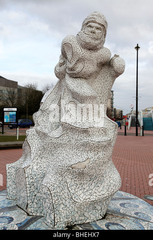 Le Capitaine Scott memorial la baie de Cardiff, Wales UK Banque D'Images