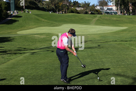 LUKE DONALD ANGLETERRE 18ÈME TEE PACIFIC PALISADES LOS ANGELES CA USA 07 Février 2010 Banque D'Images