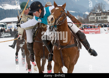 Snow polo, kitzbuhel, Autriche Banque D'Images