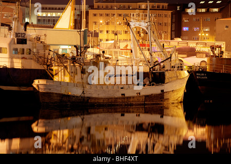 Les navires dans le port de Reykjavik, Banque D'Images