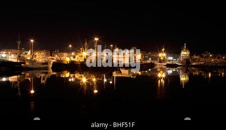 Les navires dans le port de Reykjavik, Banque D'Images