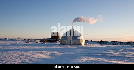 La centrale géothermique à Hellisheidi, Islande Banque D'Images