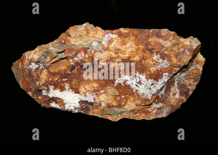 La cérusite, un carbonate de plomb minéral du Lake District, UK Banque D'Images