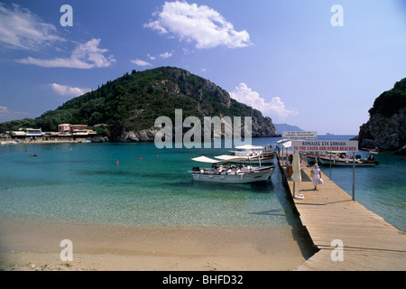 La Grèce, Îles Ioniennes, Corfou, Paleokastritsa Banque D'Images