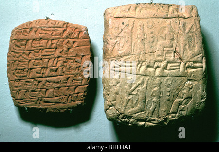 Tablette d'argile Hittite et enveloppe, Kul-Tepe, c1900 BC. Artiste : Inconnu Banque D'Images