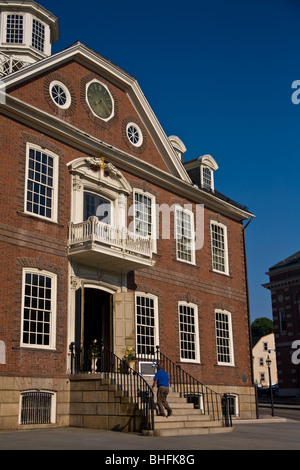 Le centre-ville de ville de Newport RI Banque D'Images