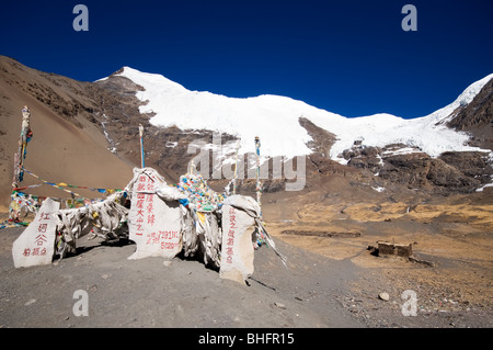 Passage Karo-La, Tibet Banque D'Images