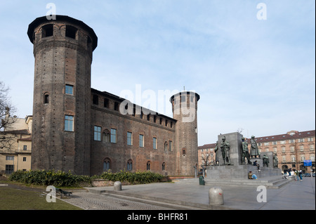 L'arrière du Palazzo Madama, Piazza Castello, Turin, Piémont, Italie Banque D'Images