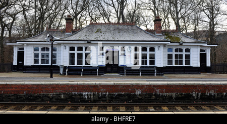 La gare de Pitlochry, Pitlochry, Ecosse, UK. Banque D'Images