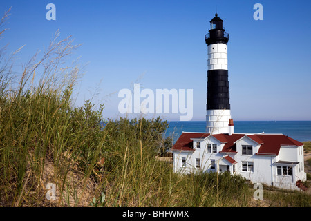 Sable Gros Point Lighthouse, Michigan, USA. Banque D'Images