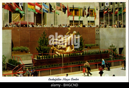 La Rockefeller Plaza Centre, New votre ville, New York, USA, 1956. Artiste : Inconnu Banque D'Images