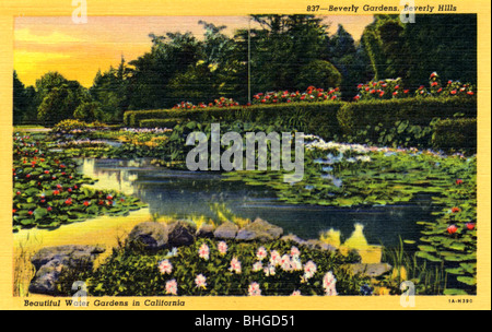 Beverly Gardens, à Beverly Hills, Californie, USA, 1931. Artiste : Inconnu Banque D'Images