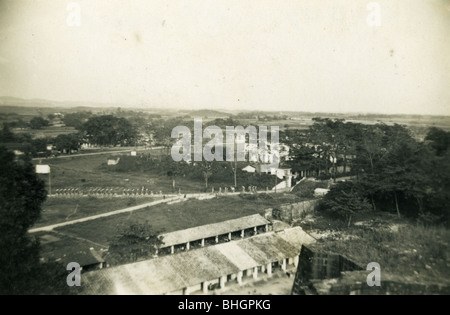 Les membres de la légion étrangère française exécuter et train à barracks au Vietnam en 1949. Banque D'Images
