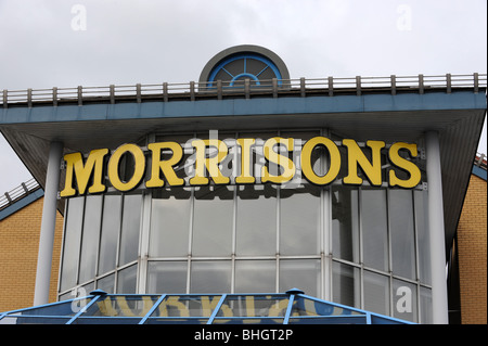 Supermarché Morrisons sign Banque D'Images