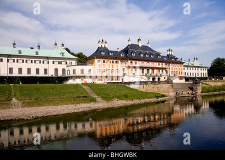 Schloss Pillnitz près de Dresde, également connu sous le nom de Wasserpalais Banque D'Images