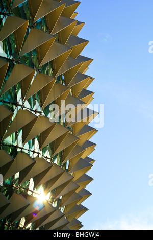 Close-up of Esplanade Theatre - Singapour, en Asie Banque D'Images