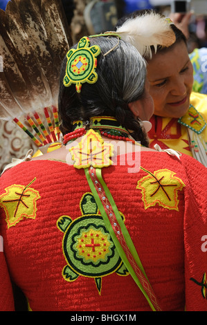 Pow wow amérindien, Taos Pueblo, Taos, Nouveau-Mexique. Banque D'Images