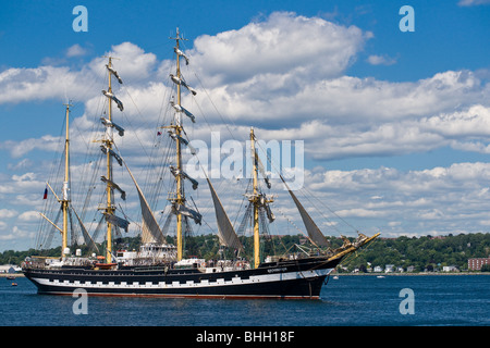 Les quatre-mâts barque russe Kruzenshtern pendant la Tall Ships Festival 2009 à Halifax, en Nouvelle-Écosse. Banque D'Images