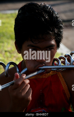 Mah chanson dans trance , festival végétarien de Phuket, Phuket , Thaïlande Banque D'Images