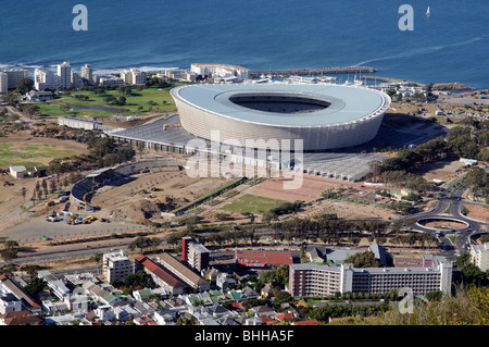 Green Point Stadium de Cape Town construit pour la Coupe du Monde 2010 La vieille et terrasses en démolition Banque D'Images