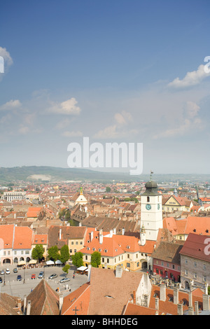 Sibiu, une belle ville roumaine, la capitale culturelle de l'Europe en 2007 Banque D'Images