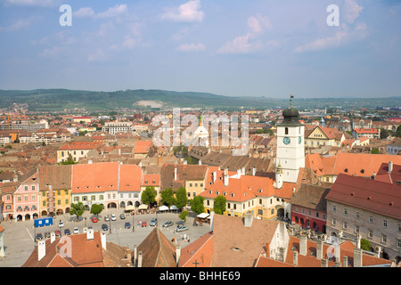 Sibiu, une belle ville roumaine, la capitale culturelle de l'Europe en 2007 Banque D'Images