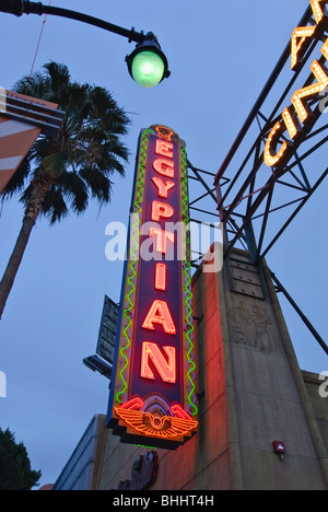 Célèbre Egyptian Theatre à Hollywood, Californie. Banque D'Images