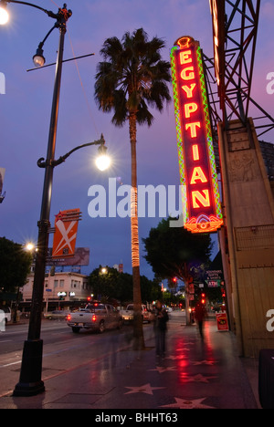 Célèbre Egyptian Theatre à Hollywood, Californie. Banque D'Images