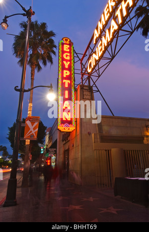 Célèbre Egyptian Theatre à Hollywood, Californie. Banque D'Images