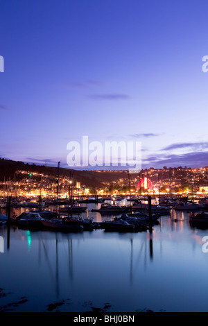 Dartmouth et The River Dart à Sundown, South Hams, Devon, Angleterre, Royaume-Uni Banque D'Images