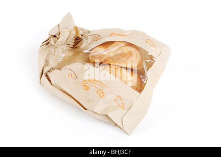 Produits de boulangerie en sac de papier Banque D'Images