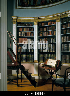 La bibliothèque, Kenwood House, Hampstead, Londres, 1989. Artiste : Paul Highnam Banque D'Images