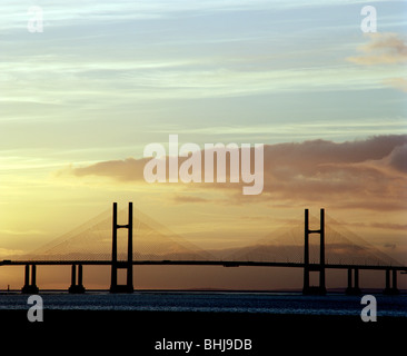 Le nouveau pont Severn, Saint-règle, Avon, 2001. Artiste : Davies Banque D'Images